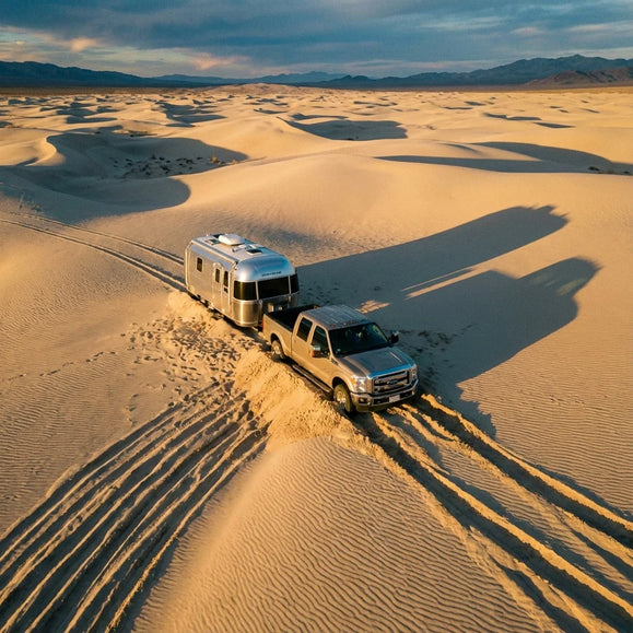 Towing Trailer in Sand: Tire Pressure & Recovery Board Guide