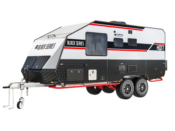 Black Series HQ17 family off-road camper matched to the Chevrolet Silverado 1500