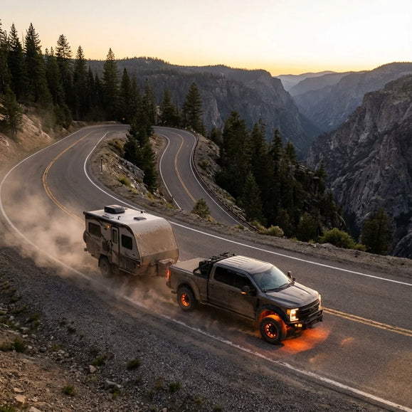 Towing Downhill Braking: Safe Control on Long Descents