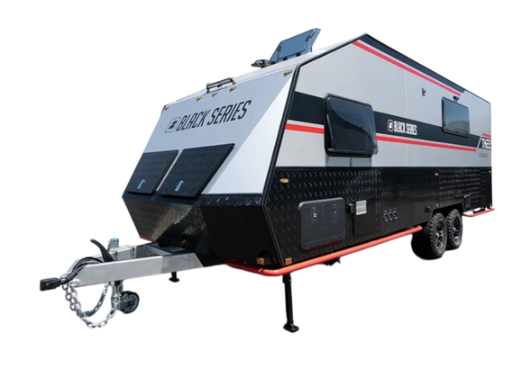Black Series TH22 off-road toy hauler with a garage for mountain bikes