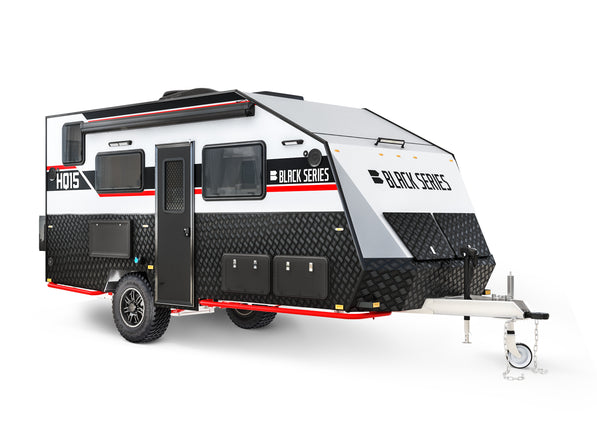 Black Series HQ15 solar panels and roof rack — off-grid power system