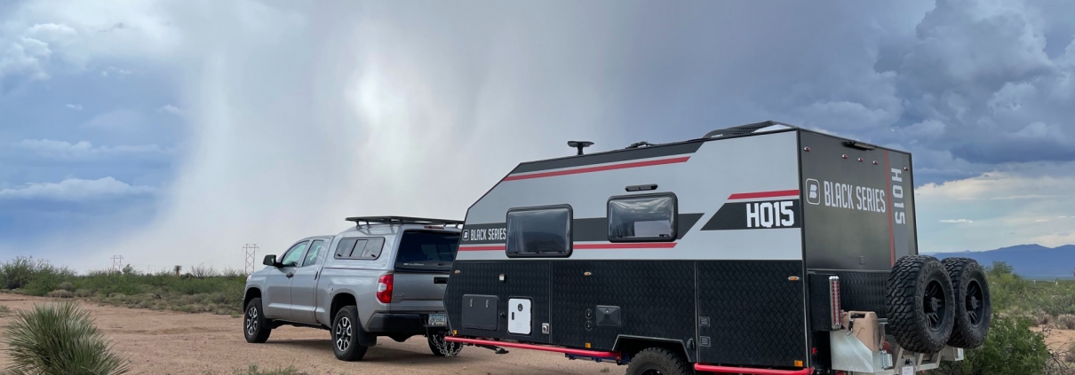 storm chasing in the hq15 off-road trailer